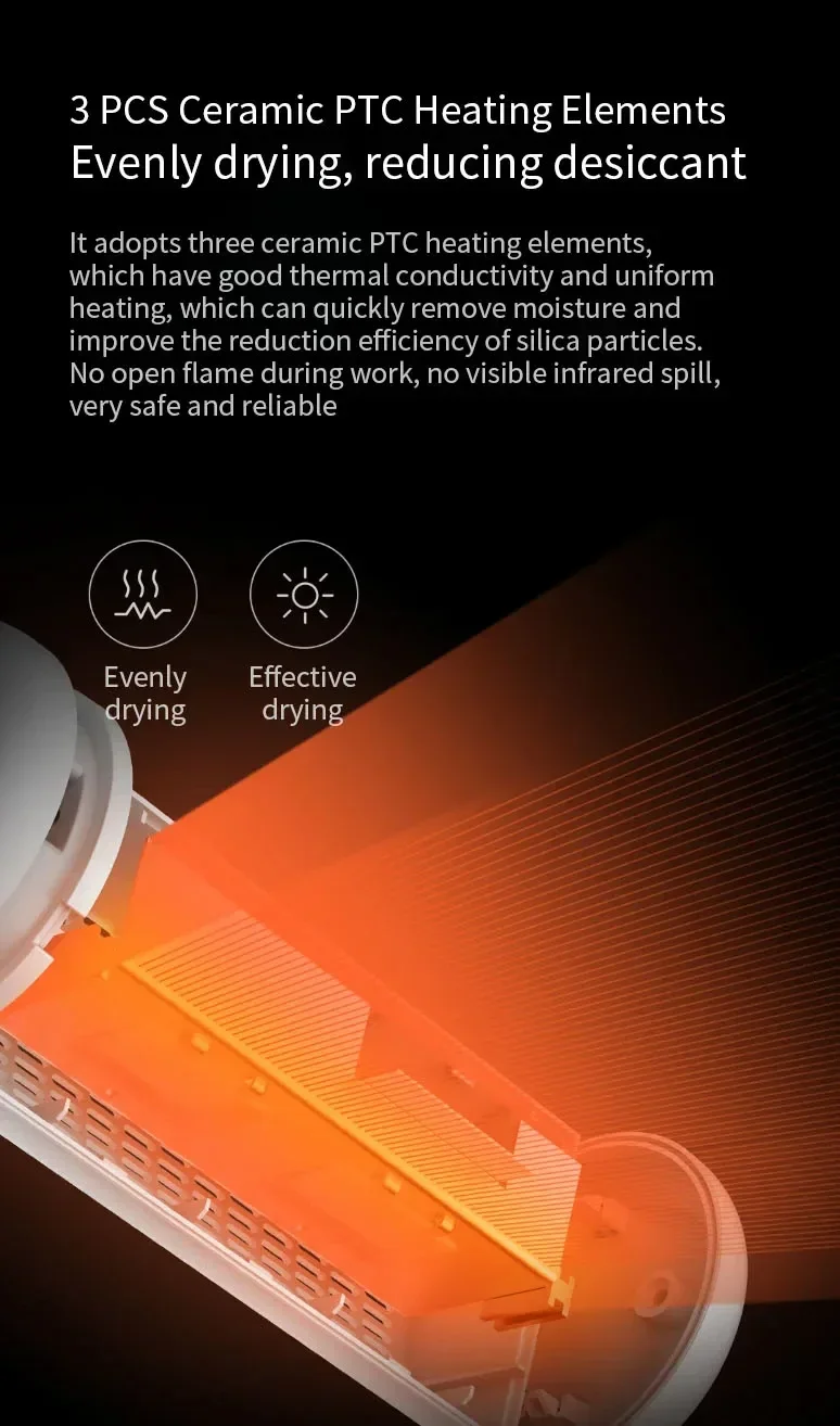 Youpin Deerma Dem-cs10m Mini Dehumidifier Reduce Air Humidity Dry/Wet Visual Window Holes Design Moisture Absorption/PTC Drying Mini Dehumidifier