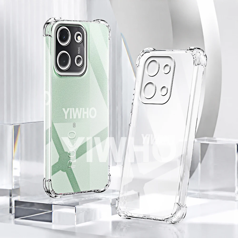 Transparent Shockproof TPU Back Cover - Soft Clear Protective Case