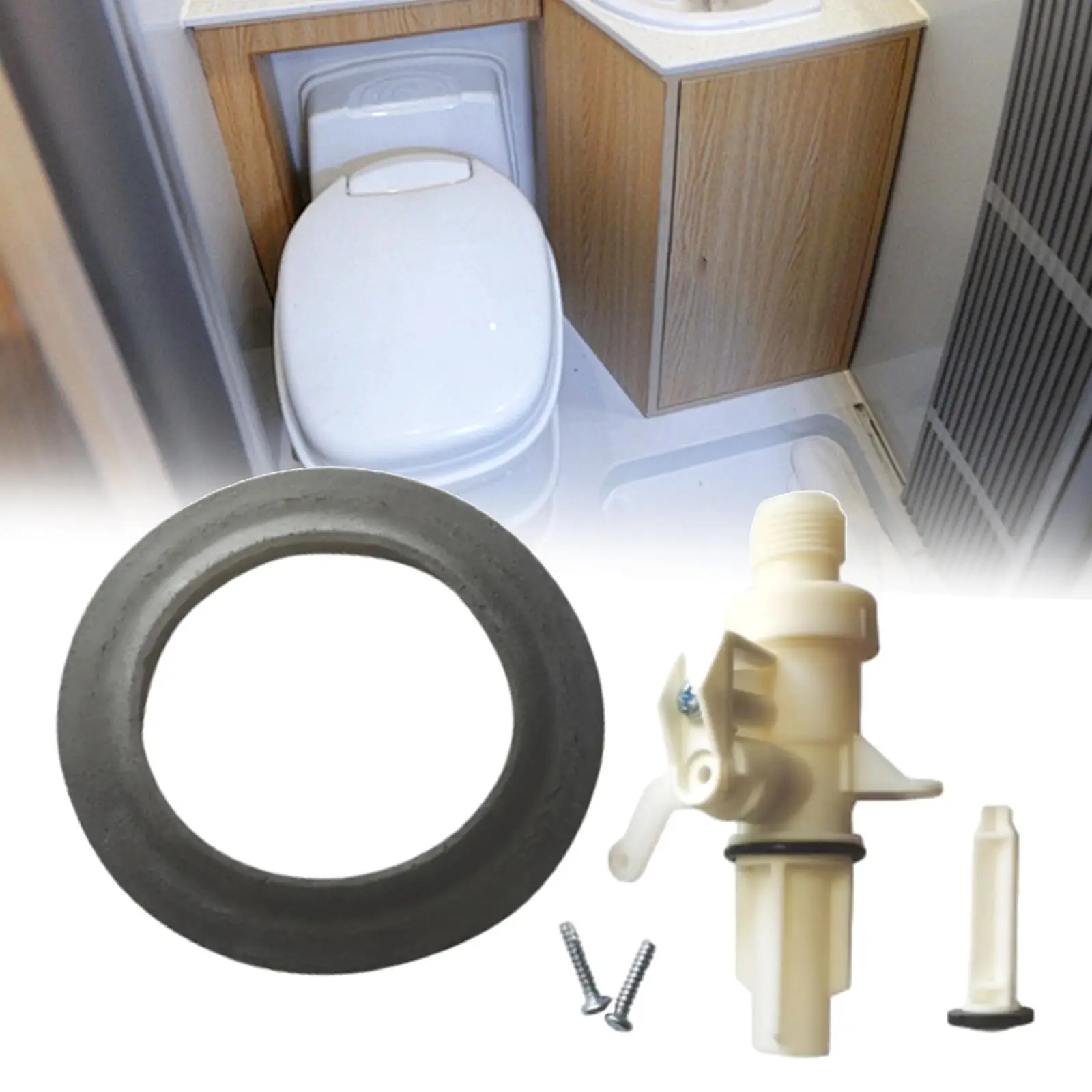 13168 RV 변기 워터 밸브 키트, 개선된 밸브 수명, 냉동 조건에서 더 높은 ..