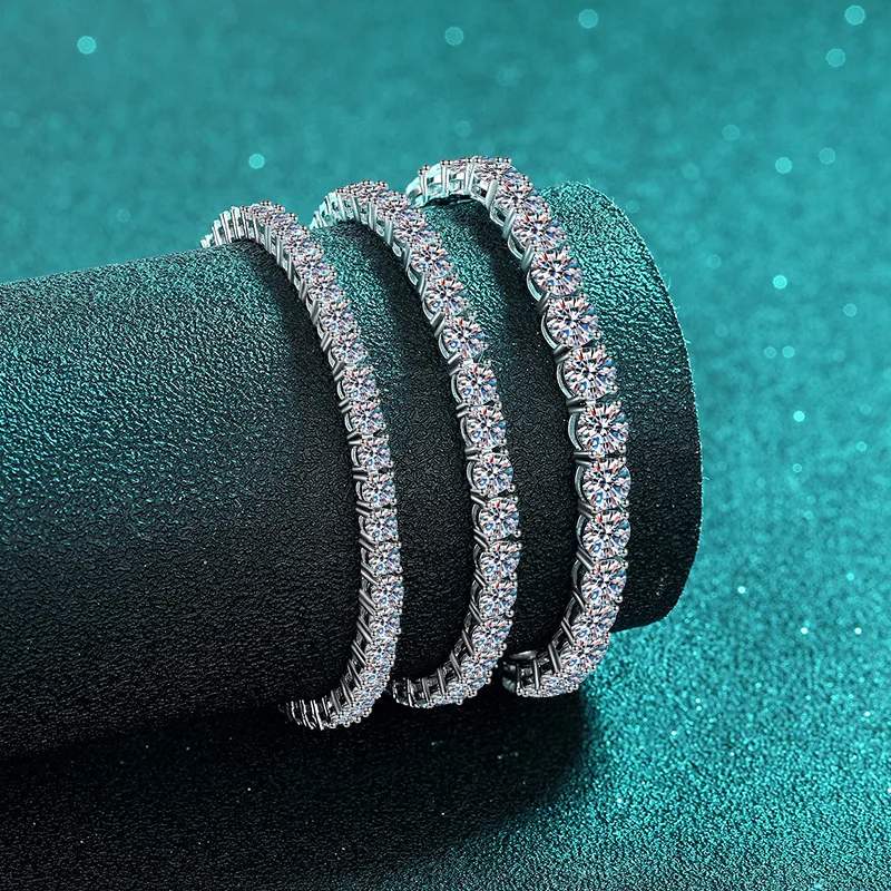 100% S925 Sterling Silver 2- Real Moissani