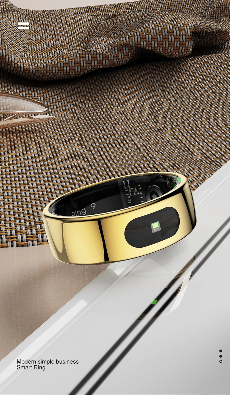 New R08 Smart Ring With Charging Case Smart Touch Screen Health Monitor Sports Fitness Tracker IP68 5ATM Waterproof Smart Ring