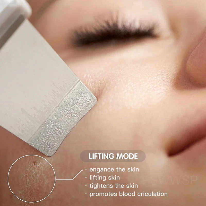 Ultrasonic Skin Scrubber Peeling Blackhead Remover Deep Face Cleaning Ultrasonic Ion Ance Pore Cleaner Facial Shovel Device