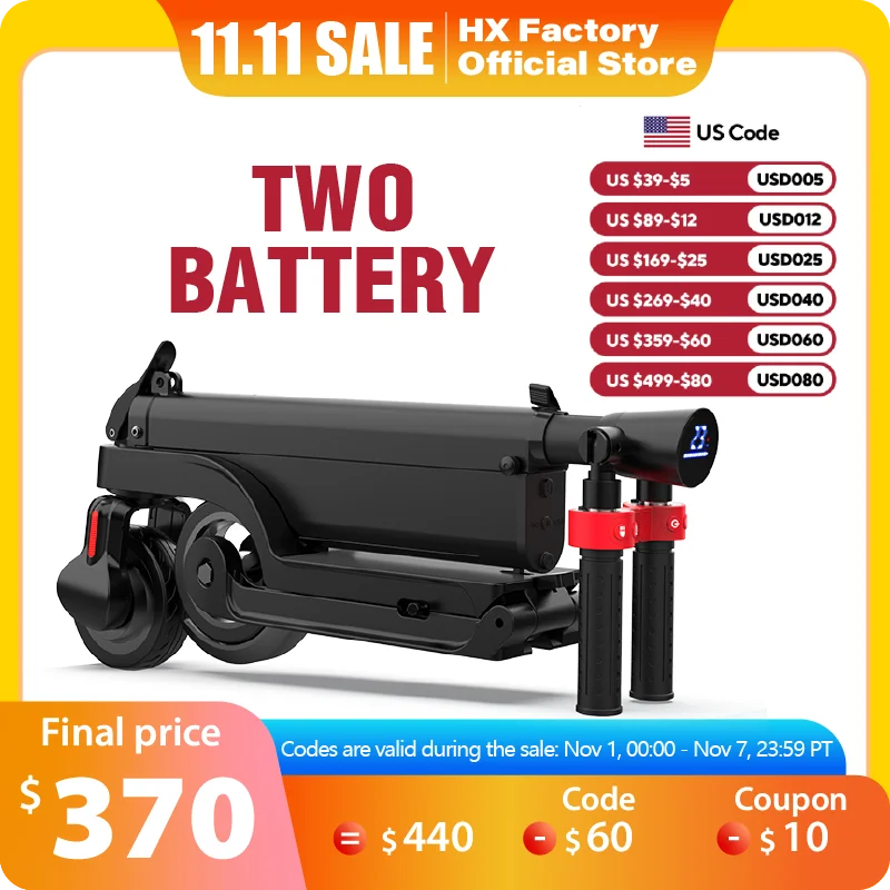 HX 7.5AH Electric E Scooter 350W 25KM/H Foldable Electric Kick Scooter Scooters 5.5 Inch APP Smart Escooter for Adults electric scooter