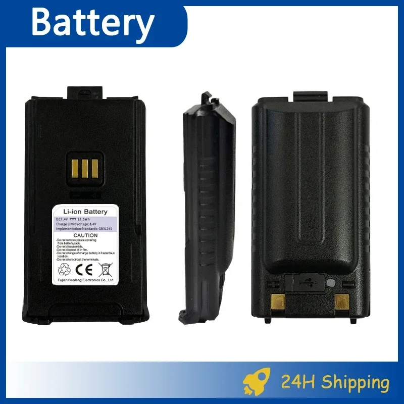 Baofeng UV-5RM Battery 3800/4500/6800mah USB-C USB Charger BF-K5 Plus UV-5RH Pro GPS GM-5RH Walklie Talkie Rechargable Batteries 3
