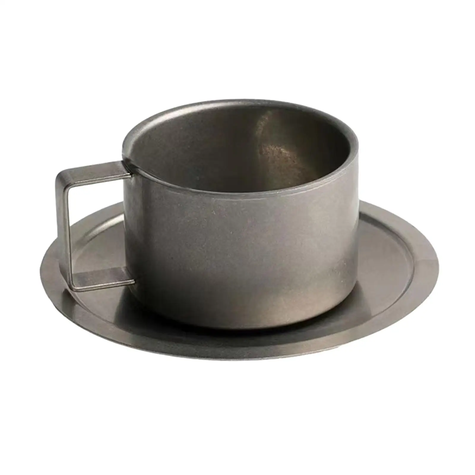 Tea Cup Matte Double Layer Mug Lightweight Metal Drinking Glasses Milk Cup