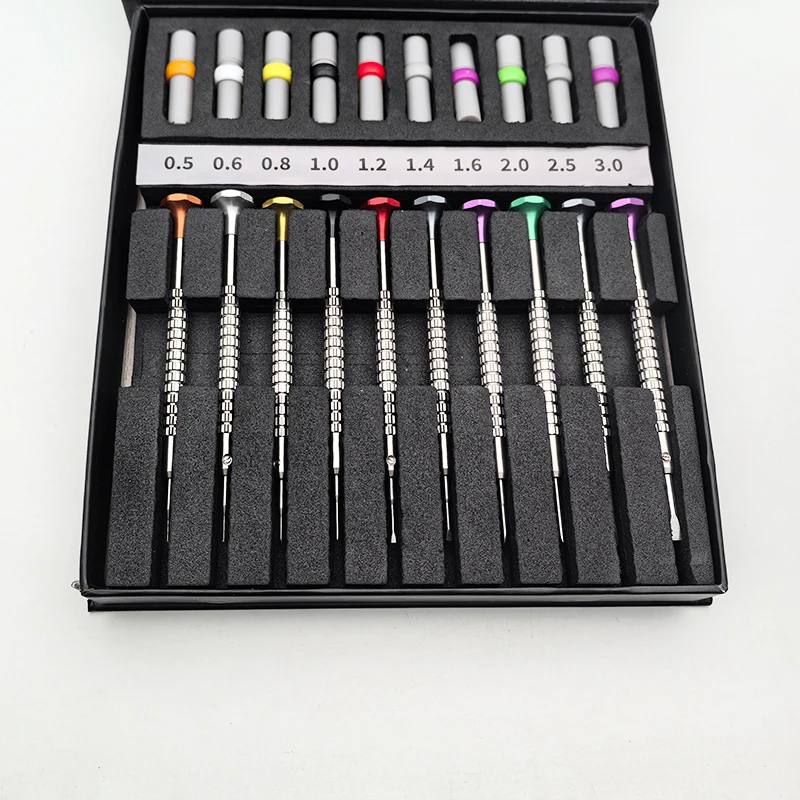 시계 제조공 시계 도구용 정밀 드라이버 키트*10개 좋은 포장 상자