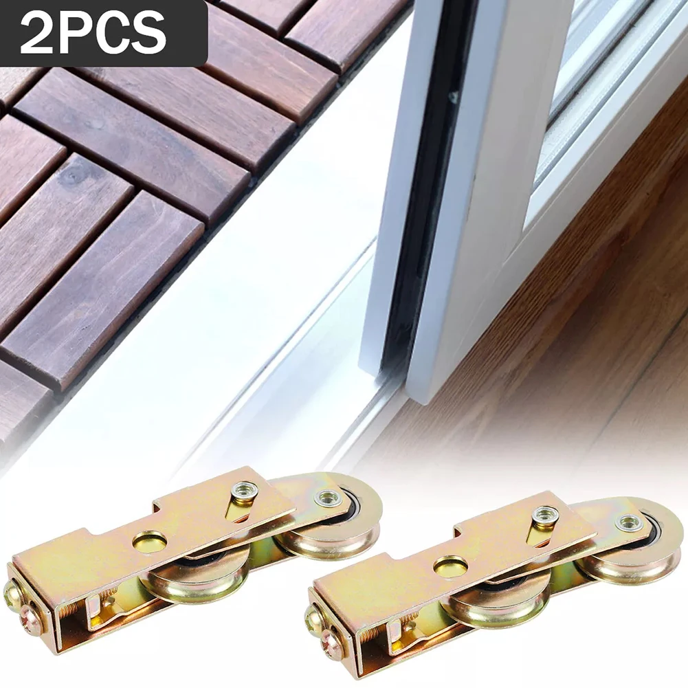 2Pcs Sliding Patio Door Rollers 1-1/4inch Sturdy Sliding Door Bearing Wheel Sliding Glass Doors Windows Wardrobes Replace Roller