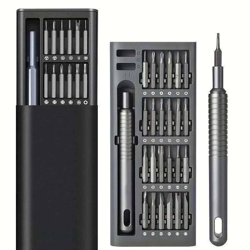 25-in-1 Präzisions-Schraubendreher-Set mit Aluminiumlegierungsgriff, Hochharten Metallbits und Schwenkdesign - Demontage-Kit