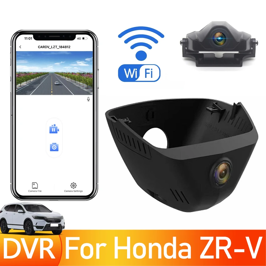 

New! Hidden Car DVR Wifi Video Recorder 4K Dash Cam Camera Easy Installation For Honda ZR-V ZRV 2022 2023 High Quality UHD 2160P