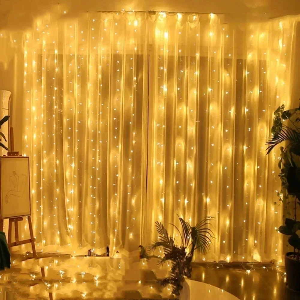 Christmas Holiday LED Decoration Lights Fairy Bedroom String Garland Lighting Curtain Lights With Remote Control
