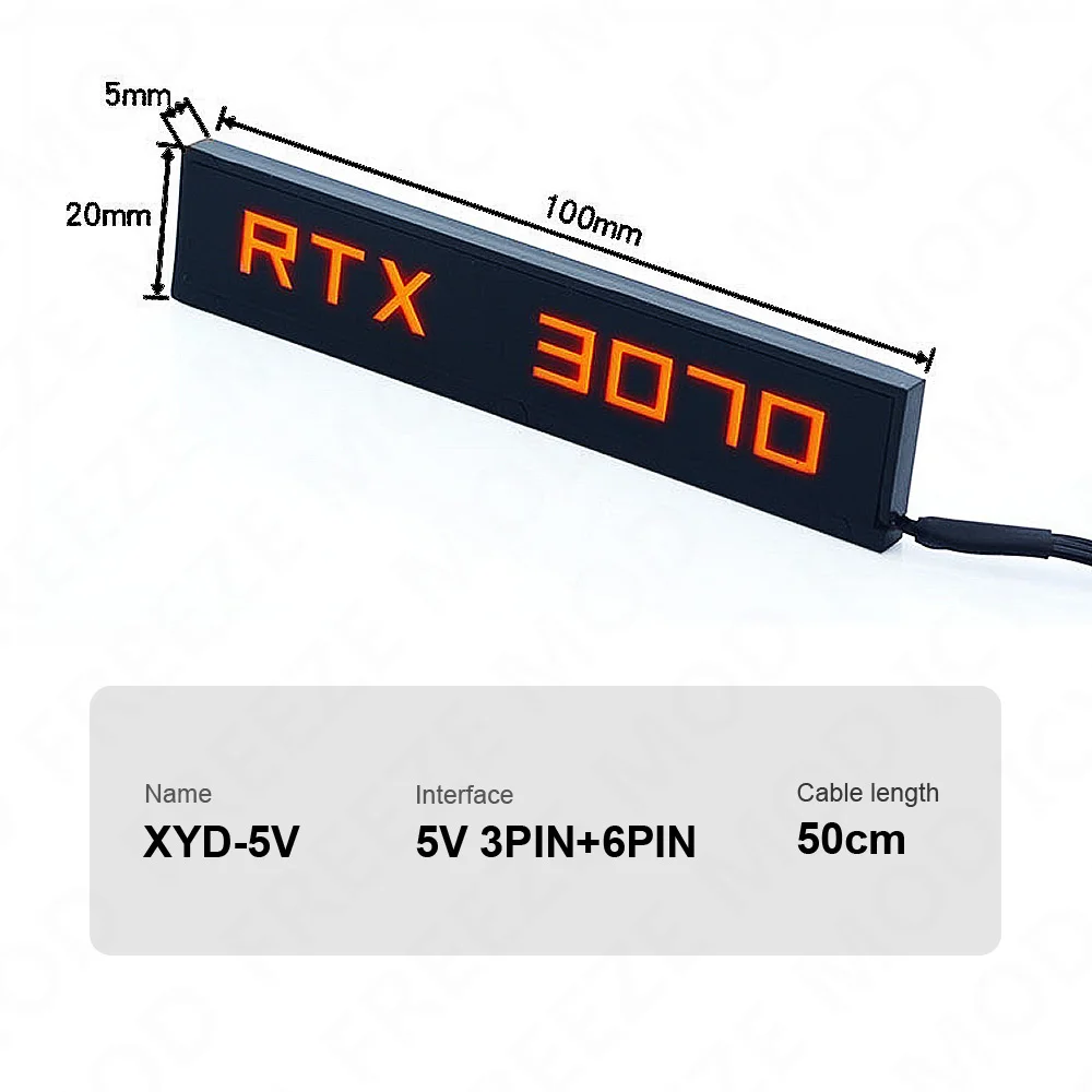 Zemod Gpu Painel Lateral Rtx3090 Gtx Rog pc Decoração Placa de Placa de Vídeo de fé Refrigerador de Água da Lâmpada Aura Sync Refrigeração Líquida Argb - Imagem 4