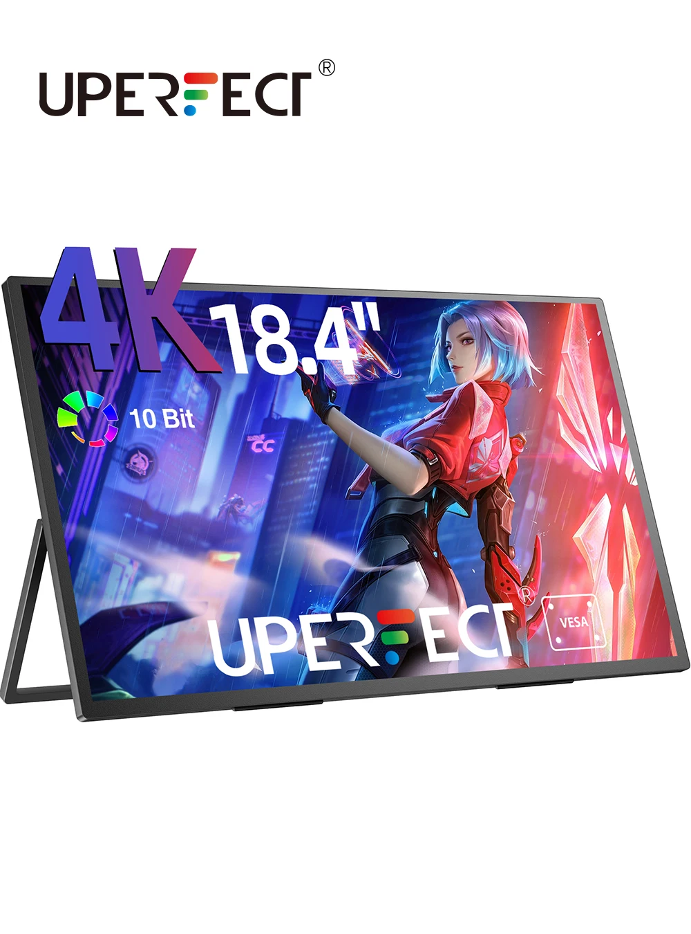 

UPERFECT 4K Laptop Monitor 18.4" UHD HDR IPS Screen With VESA HDMI USB C For PC Mac Phone XBOX Switch Steam Desk Gaming Display