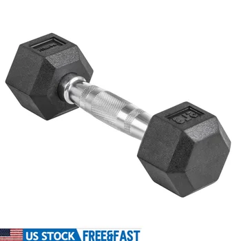 5lb Rubber Hex Dumbbell 1