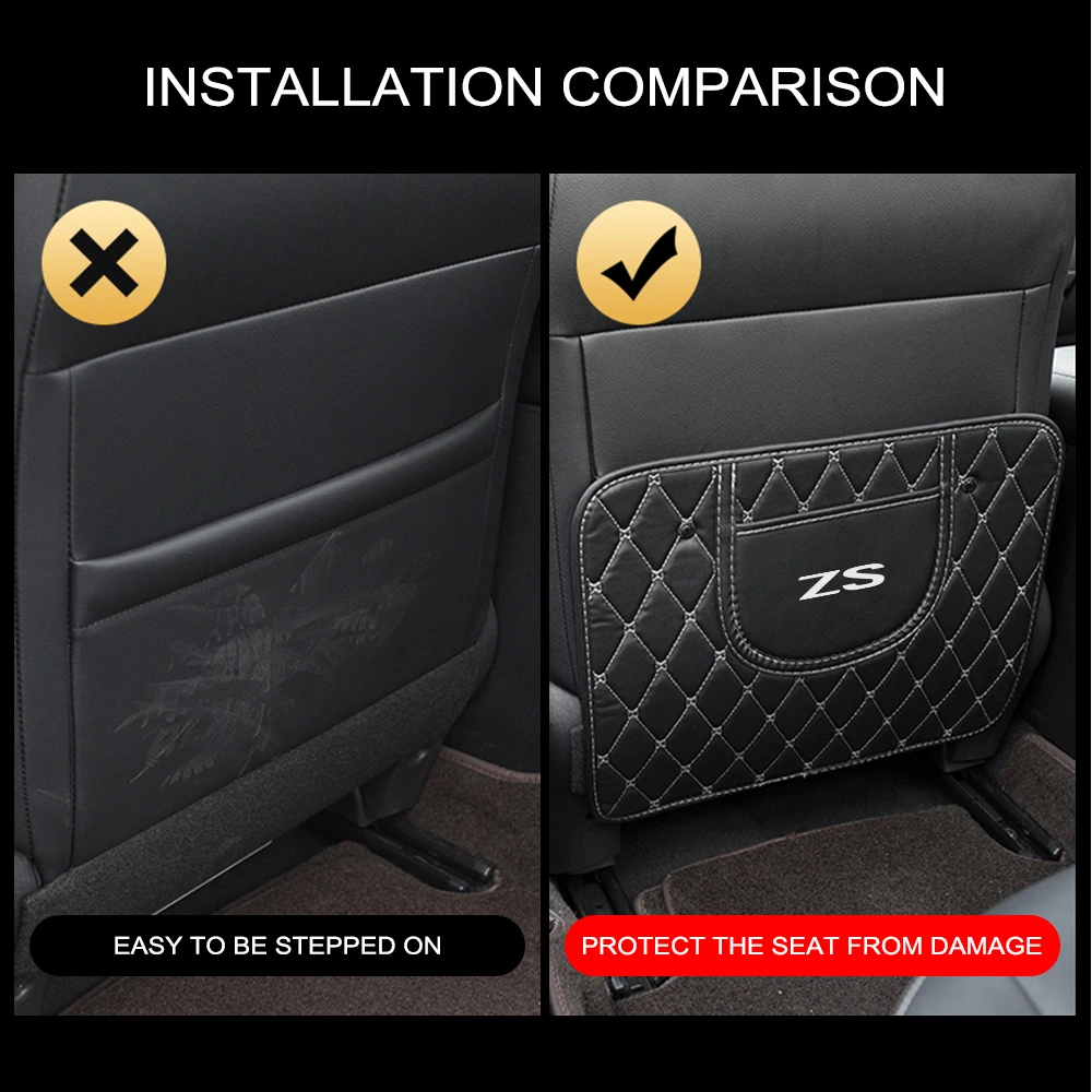 Car Anti Kick Mat Seat Back Protector Cover Auto Interior Accessories 1pcs For MG ZS HS GT HECTOR MG3 MG5 MG6 MG7