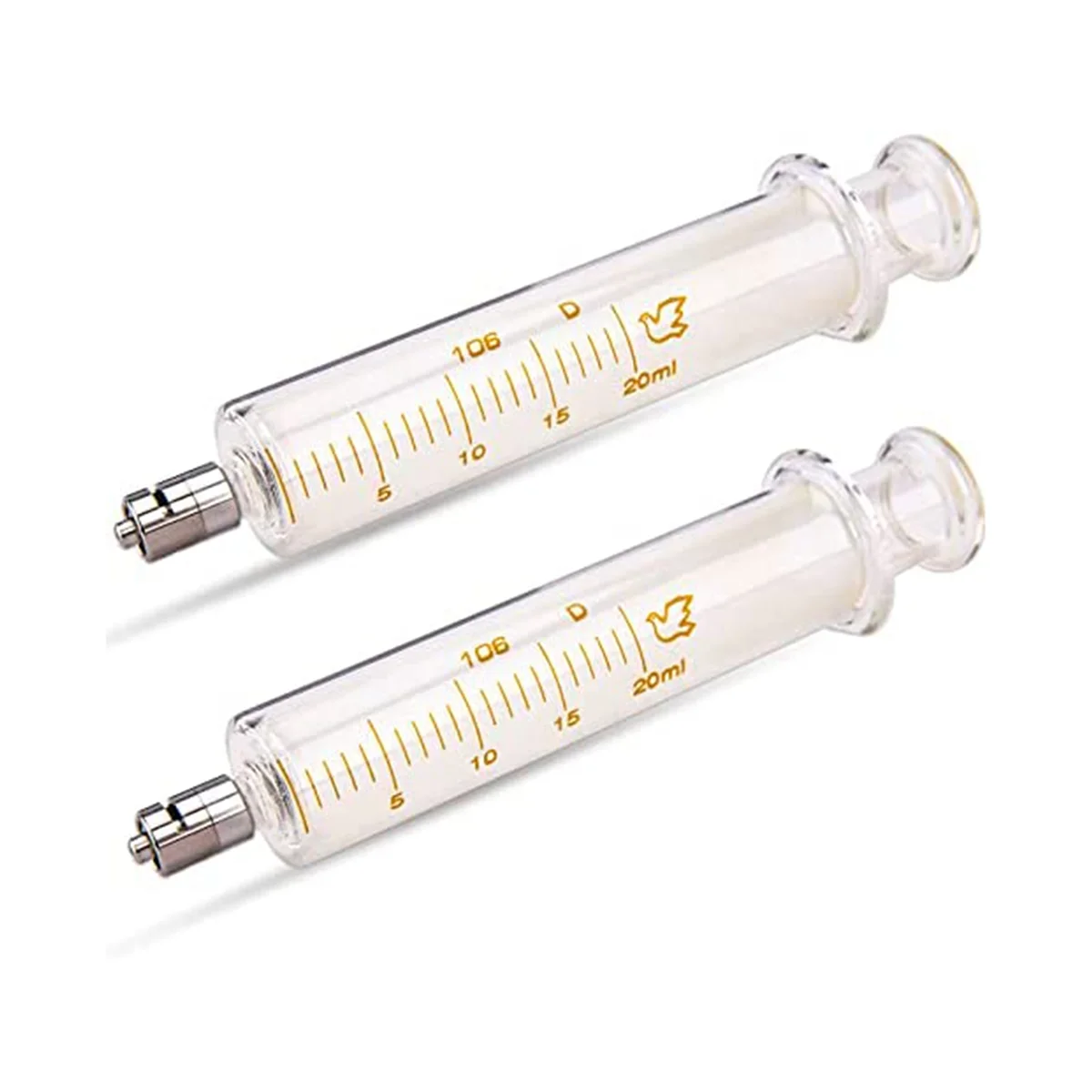 

Стеклянный шприц Luer Lock 20 мл без иглы, 2 упаковки