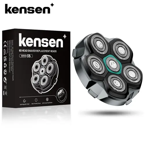 KENSEN Replaceable blade for S15 Head Shaver 6D Magnetic Razor Head Waterproof Stainless Steel Razor Blade for FK-8750 Cutter