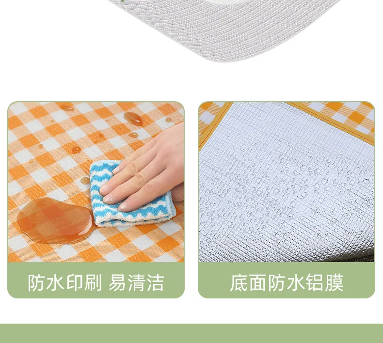 야외 캠핑 매트, 피크닉 매트, 해변 방수 및 방습 휴대용 텐트 수면 매트, 양면 알루미늄 필름