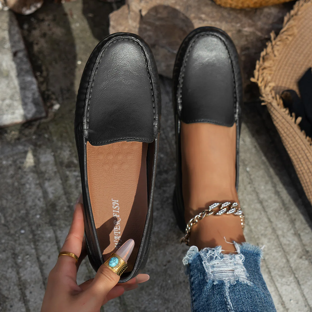 Autumn Nurse Shoes Women Comfortable Soft Sole Breathable Non-slip Flat Heel Thick Sole Work Small White Single Shoes