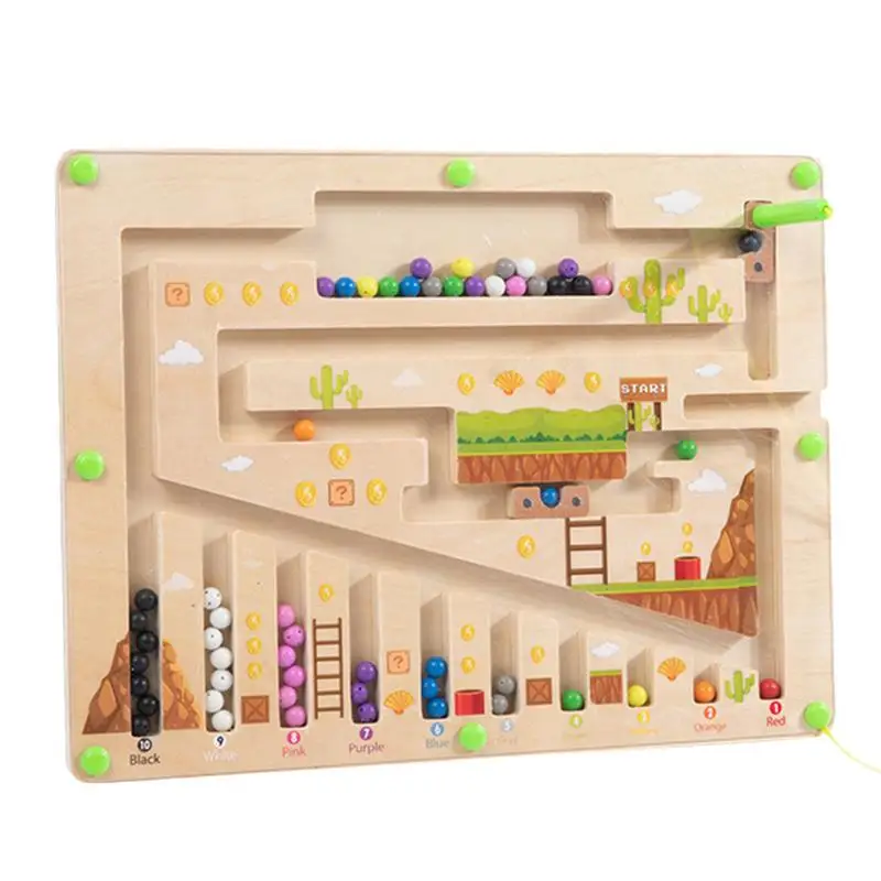

Wooden Color Matching Board Montessori Activity Board Toy Maze Learning Educational Fine Motor Travel Toys For Kids Preschoolers