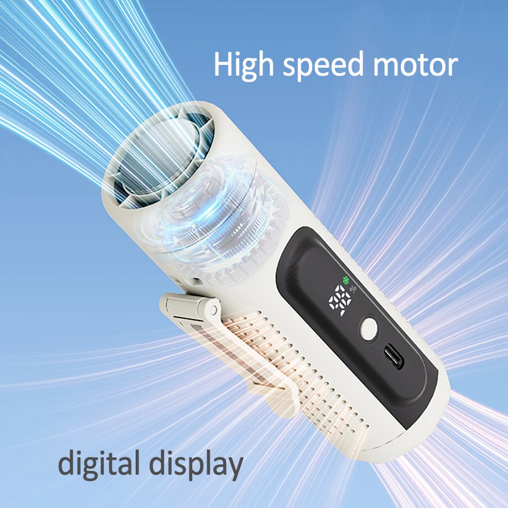 Ventilador de Cuello Mini Portatil USB Recargable 3000mAh 3 en 1