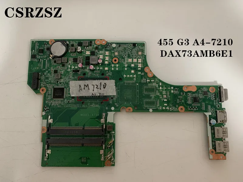 

For HP Probook 455 G3 Laptop motherboard with A4-7210 CPU DAX73AMB6E1 Test all functions 100%