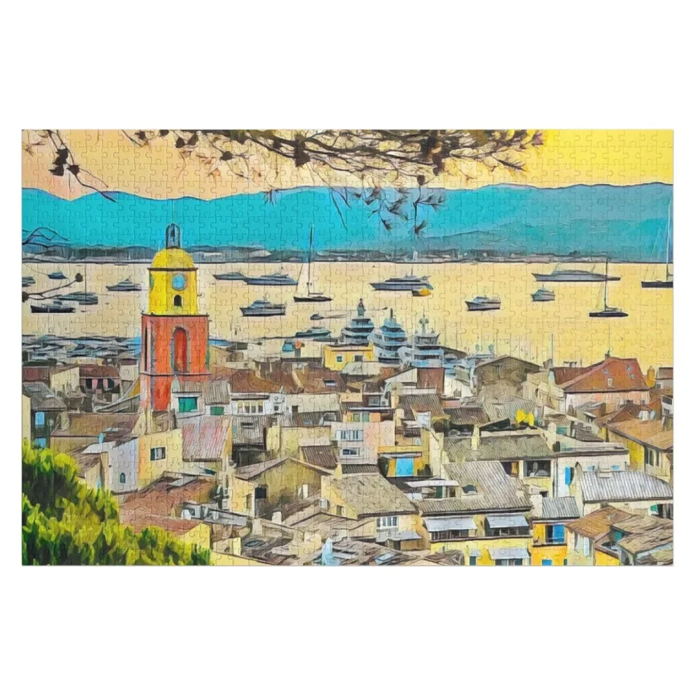 

Saint Tropez Jigsaw Puzzle Wood Photo Personalized Wood Adults Wooden Compositions For Children Puzzle