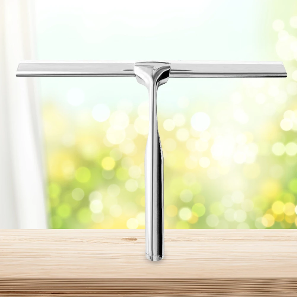 Stainless Steel Shower Squeegee Wiper Brush Multifunctional Shower Mirror Squeegee Corrosion Resistance Household Cleaning Tool