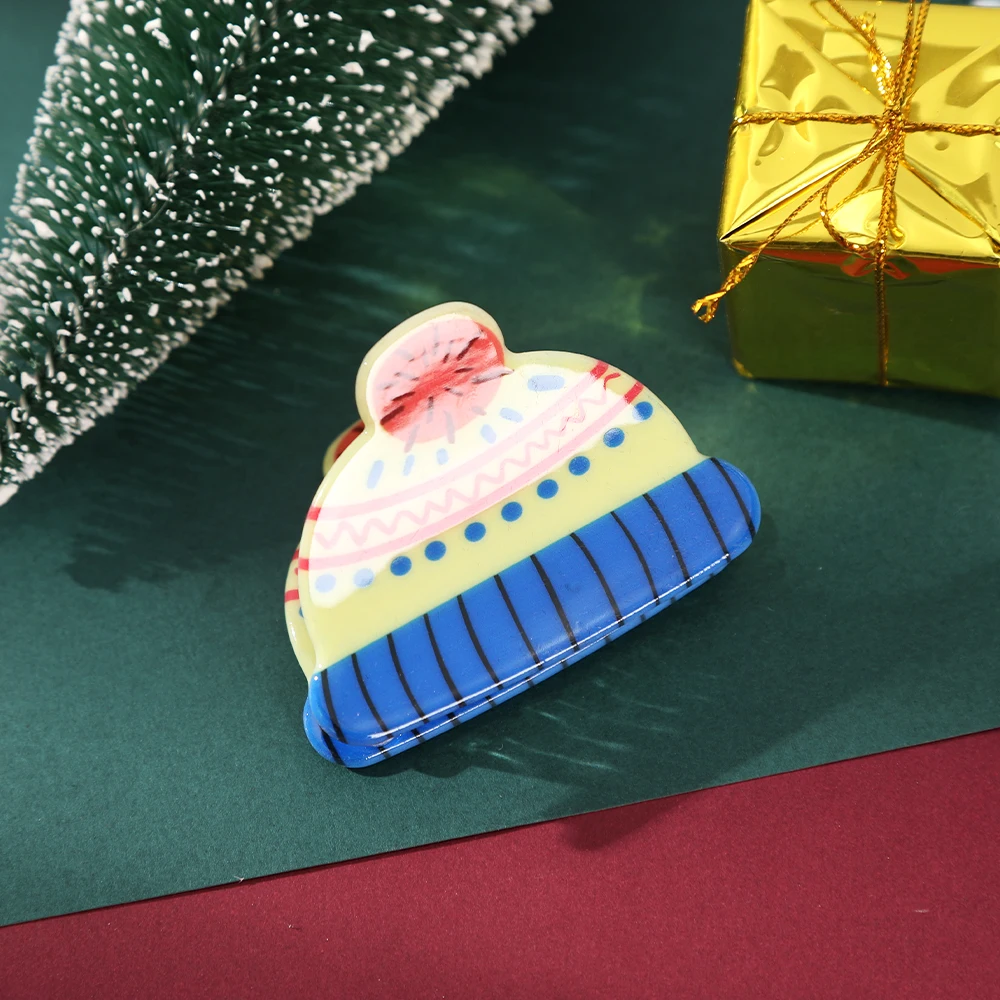 Christmas Snowman Hair Claw Cute Ponytail Hairpin Hair Clips Hair Crab Claw For Ladies Festival Fashion Hair Accessories