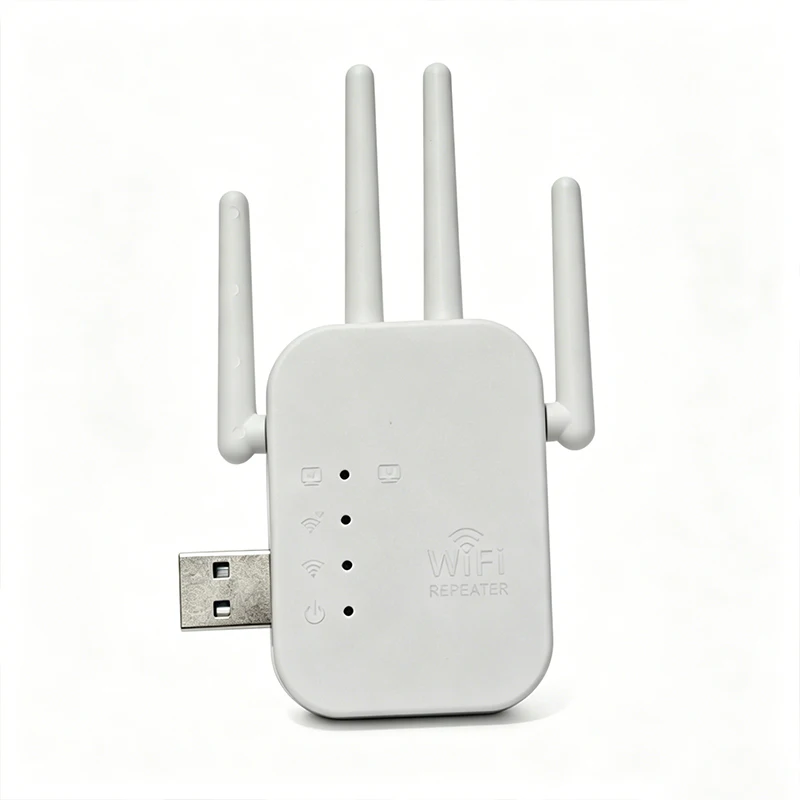 【C】WiFi 확장기 신호 증폭기 2.4G 무선 WiFi 인터넷 리피터 300Mbps 4 안테나 장거리 이더넷 포트 포함 가정용