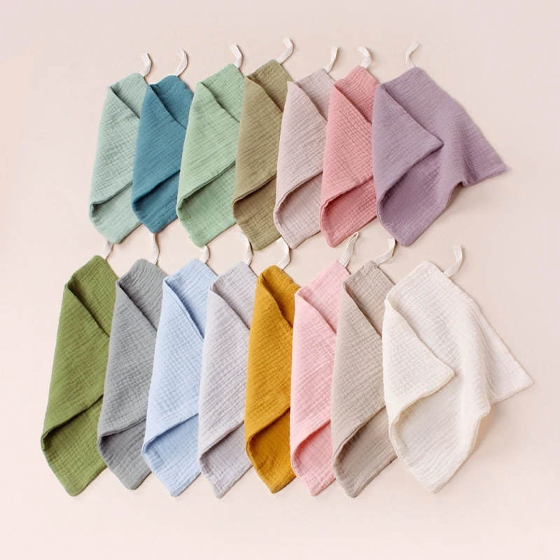 Small Square Washcloths for Babies Soft Absorbent Cotton SalivaTowel Baby Bibs Absorbent Cotton Wash Towel 9"X9" Gift