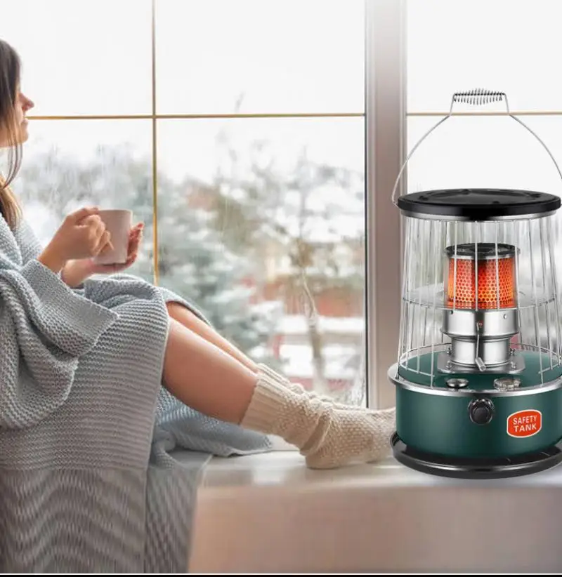 Protable Kerosene Heater Ice Fishing Camping Stove Outdoor Heating Cooking  Rice Heating Barbecue Stove Household Office Heaters