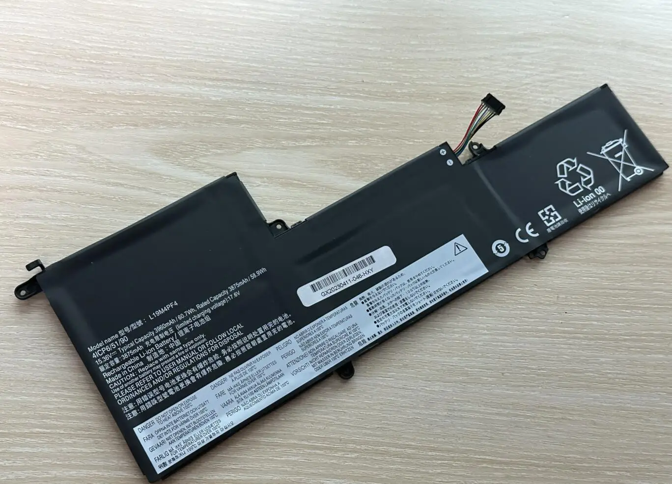 Bateria do Portátil Magro de Lenovo Ideapad L19m4pf4 L19d4pf4 L19c4pf4 L19c4pf4 5b10w65297 714iil05 7-14are05 15.36v 6wh - Imagem 4