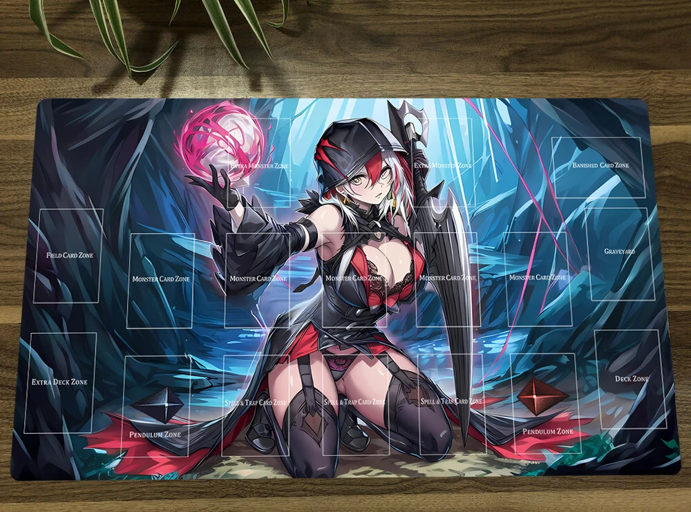 

YuGiOh Diabellestarr the Dark Witch TCG CCG Mat Trading Card Game Mat Playmat Table Desk Playing Mat Mouse Pad Free Bag