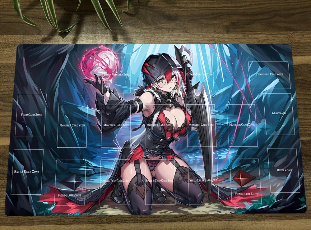 YuGiOh Diabellestarr the Dark Witch TCG CCG Mat Trading Card Game Mat Playmat Table Desk Playing Mouse Pad Free Bag