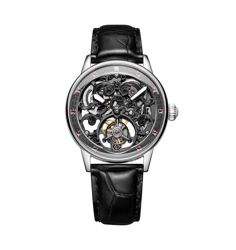 Sapphire Sunrise Series Full Hollow Tourbillon Mechanical Watch