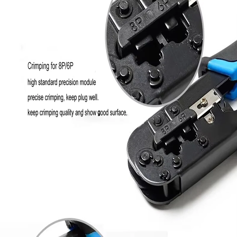 RJ45 Crimping Tool Set All-in-one Network Repair Crimper Multifunctional 8P 6P Tooling Wire Connector Stripper Cutter Cable Tie ethernet crimping tool network crimper network repair tool set