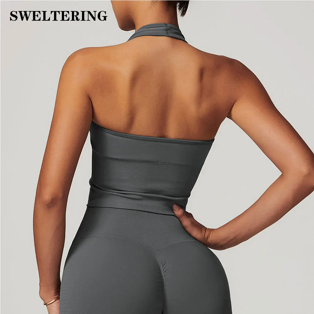 Seamless Open Back Sports Bra 1