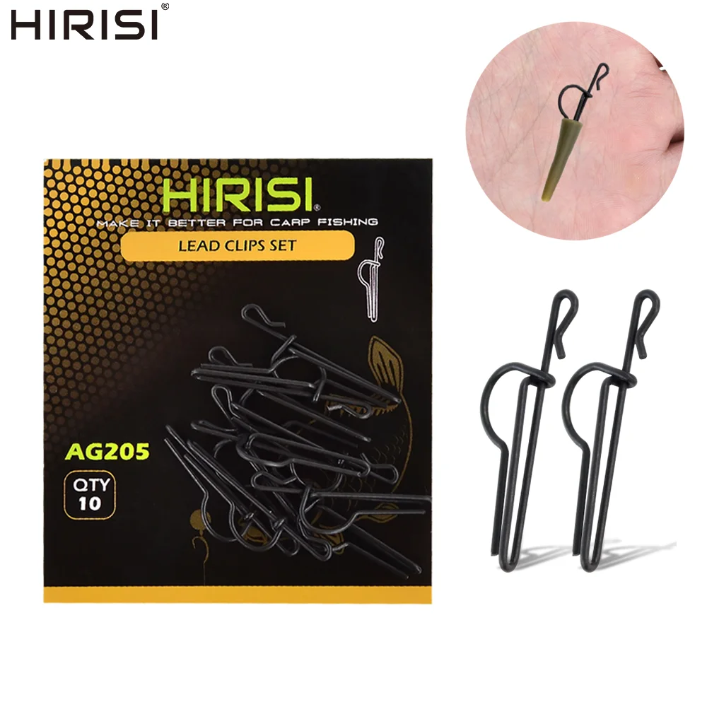 Hirisi 10개입 잉어 낚시 퀵 체인지 클립 스냅 커넥터 고강도 녹 방지 내구..