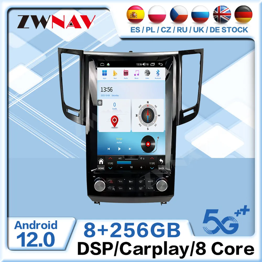

Android 12 Car Multimedia Player For Infiniti FX FX25 FX35 FX37 Qx70 2009 2010 2011-2016 GPS Navi Carplay Auto Stereo Head Unit