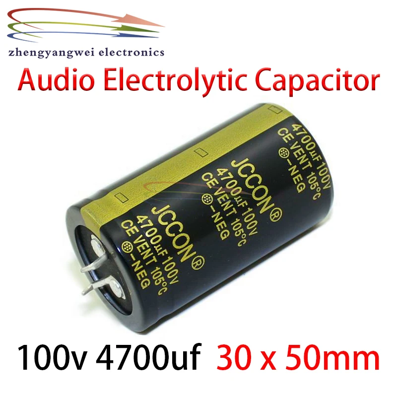 

20pcs 30x50mm 100v 4700uf black Audio Electrolytic Capacitor For Hifi Amplifier Low