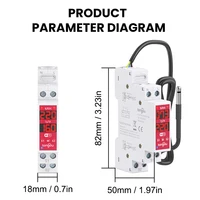 Tuya Temp & Humidity  Sensor WiFi 2-Gang Smart Switch 18mm DIN Rail  with , 3840W AC/300W DC, Timer, Smart Life/Alexa/Google - Image 3