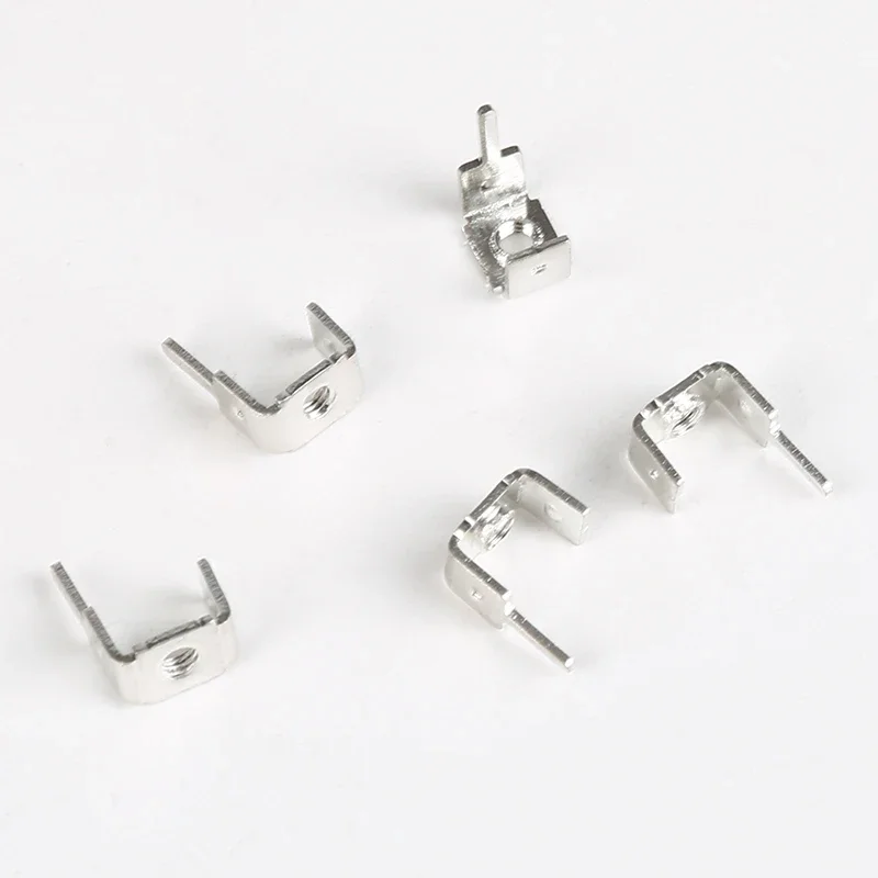 100pcs Screw U Type Hardware Copper Terminal Post Connector Conductive Support for Circuit Board PCB-1030 M3 Welding Terminal