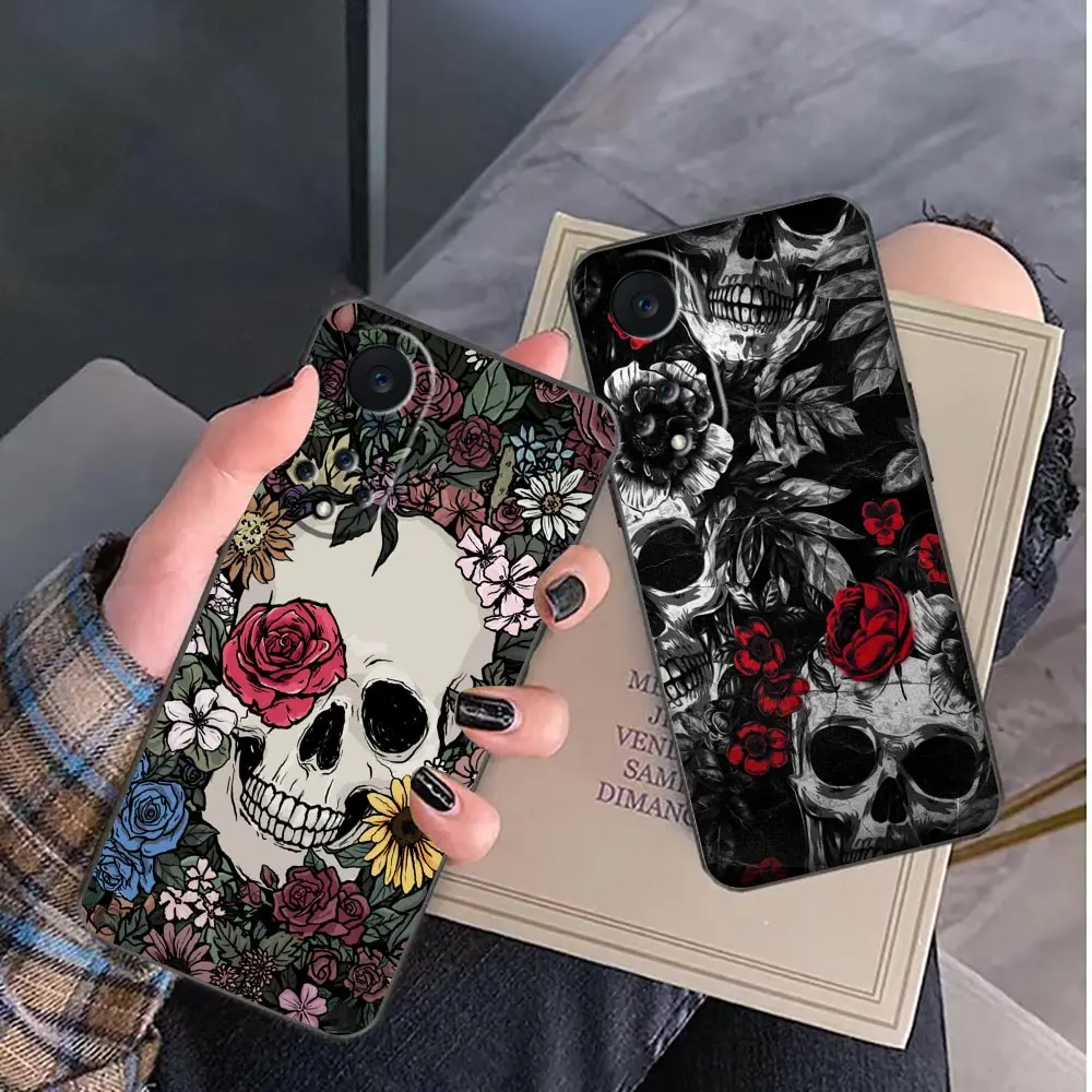 

Mexico Skull Flower Art Funda Case For Huawei NOVA Y90 Y70 Y61 10 9 9 Plus 8 8I 7 7I 6 SE 5 5I 4 3 3I 2 2S Lite Plus Case Shell
