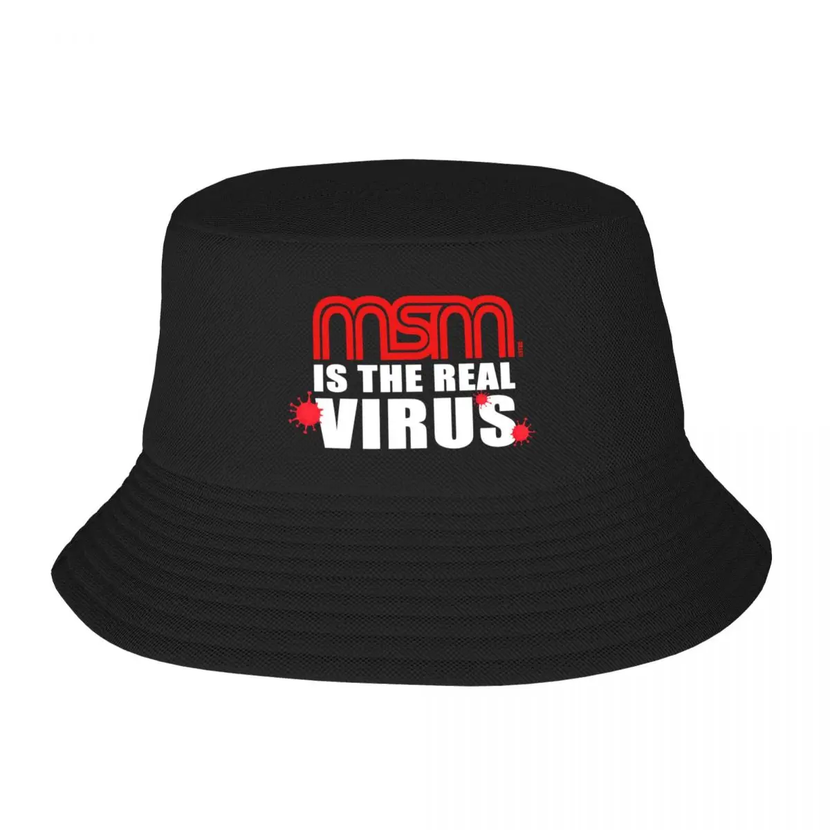 

MSM Is The Real Virus | Mainstream Media Is The Real Virus | CNN Logo Parody Bucket Hat western hats Women Beach Fashion Men's