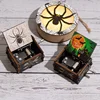 Halloween Wooden Hand-cranked Music Box, Horror Night Painted Music Box, Wooden Pumpkin Ornament, Ghost Festival Gift, Music Box 3