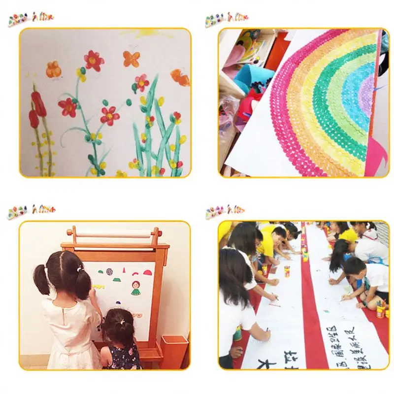 드로잉 종이 롤 흰색 두꺼운 매끄러운 표면 45Cm X 25M 스케치 페인팅 종이 공예 수채화 어린이 미술용
