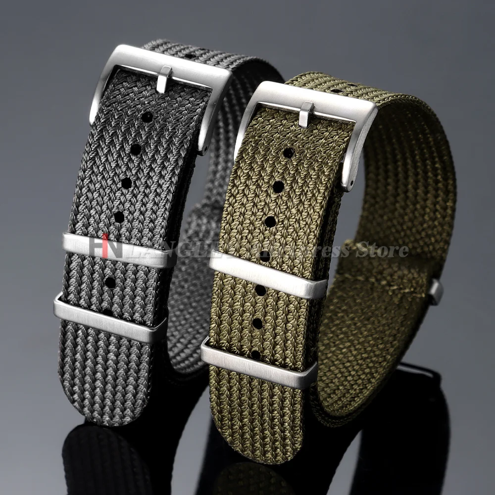 Premium Woven Nylon Military-Style Watch Strap - High Quality Fabric Watchband