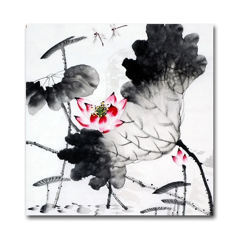 

Wholesale Home Decoration Wall Art Lotus Pond Chinese Ink Painting