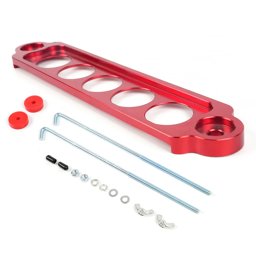 200mm Universal Aluminum Car Battery Tie Down Mount Holder Bracket Brace Battery Fasten Bracket Lock 20cm BTD042