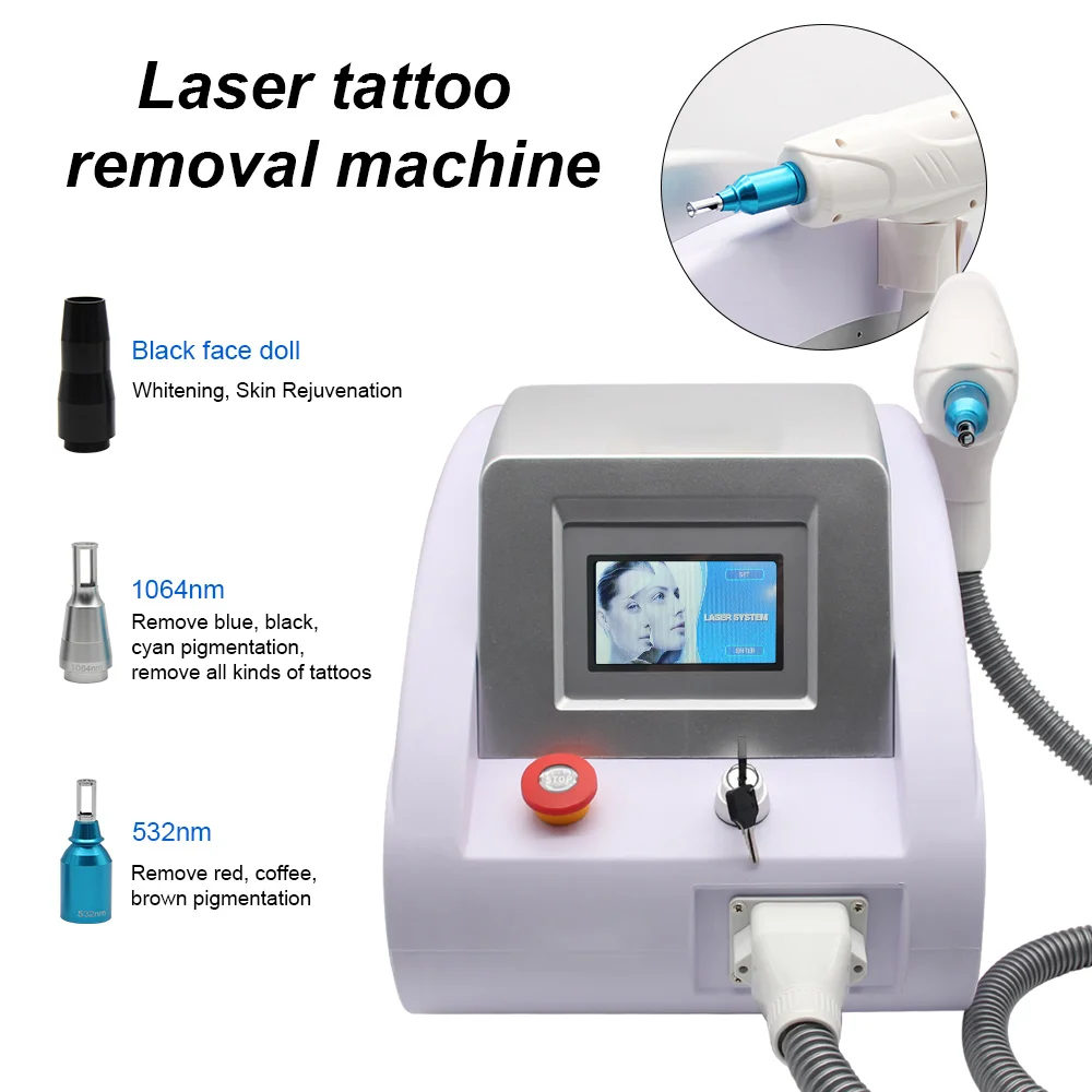 Profession Laser Tattoo Eyebrow Washing Machine ND Q Switch YAG 1064NM 532NM Blackface Doll Remove Spots Moles Dead Skin Salon